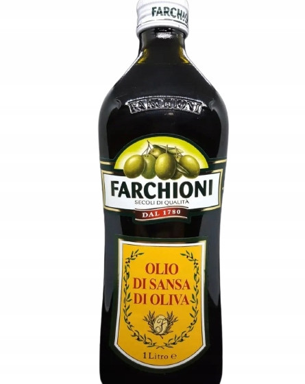 Sansa (олія з віджимками оливок) Pure (рафінована) Farchioni 1000 мл для смаження італійська (casolare) літр у скляній тарі