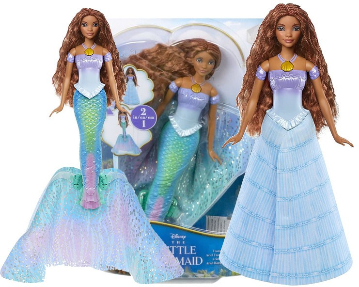 Лялька Disney принцеси Mattel аріелька 29 см маленька русалонька магічне перетворення, фото 1