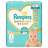 Набір з 2 шт. Підгузки Pampers Premium Care 1 72 шт. 2-5кг, фото 3