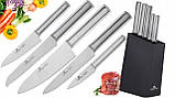 Gerlach Ambiente набір комплект з 5 кухонних ножів в блоку з нержавіючої сталі гострі, фото 7