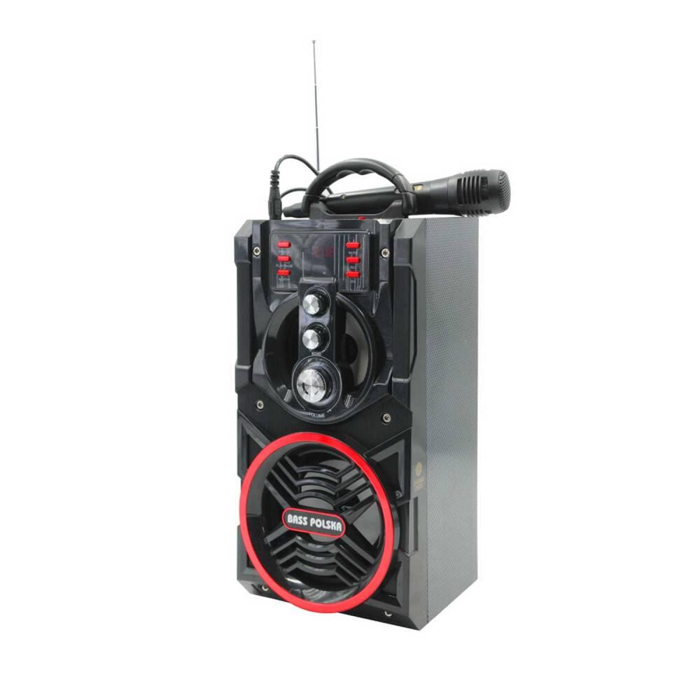 Портативна Bluetooth-колонка з радіо і караоке Bass Polska 5941