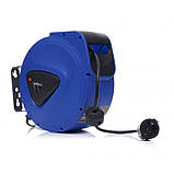 Автоматичний висувний подовжувач електричного шнура 15 м kraft&dele kd4028, фото 3