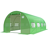 Садова теплиця, парник Focus Garden 3x6x2 м (подвійні двері) зелений, фото 3