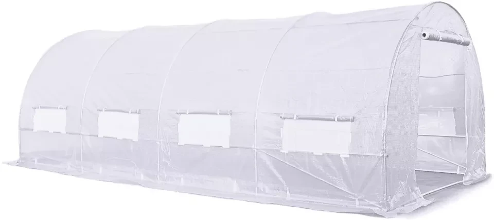 Садова теплиця, парник Focus Garden 3x6x2 м (подвійні двері) біла