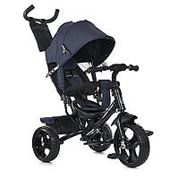Дитячий триколісний велосипед коляска синій Turbo Trike MT 1005-9, велосипед з ручкою для батьків