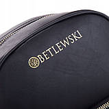 Косметичка Betlewski Epo-hbe051 чорна чоловіча жіноча велика на блискавці містка чорна, фото 5