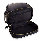 Косметичка Betlewski Epo-hbe051 чорна чоловіча жіноча велика на блискавці містка чорна, фото 8
