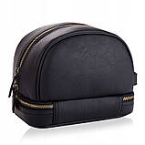 Косметичка Betlewski Epo-hbe051 чорна чоловіча жіноча велика на блискавці містка чорна, фото 9