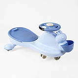 Дитяча каталка-толокар JOY LD-834-55 з батьківською ручкою 2 в 1 Синій, фото 4