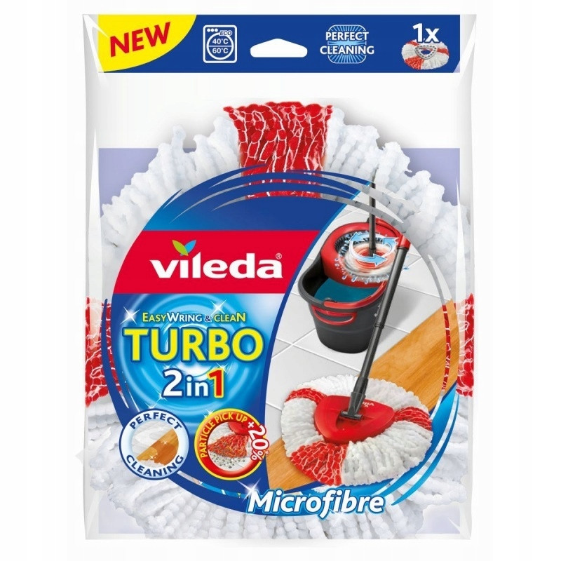 Вставка для обертової швабри на шнурках Vileda Turbo 2 в 1 резерв Easy Wring And Clean оригінальна