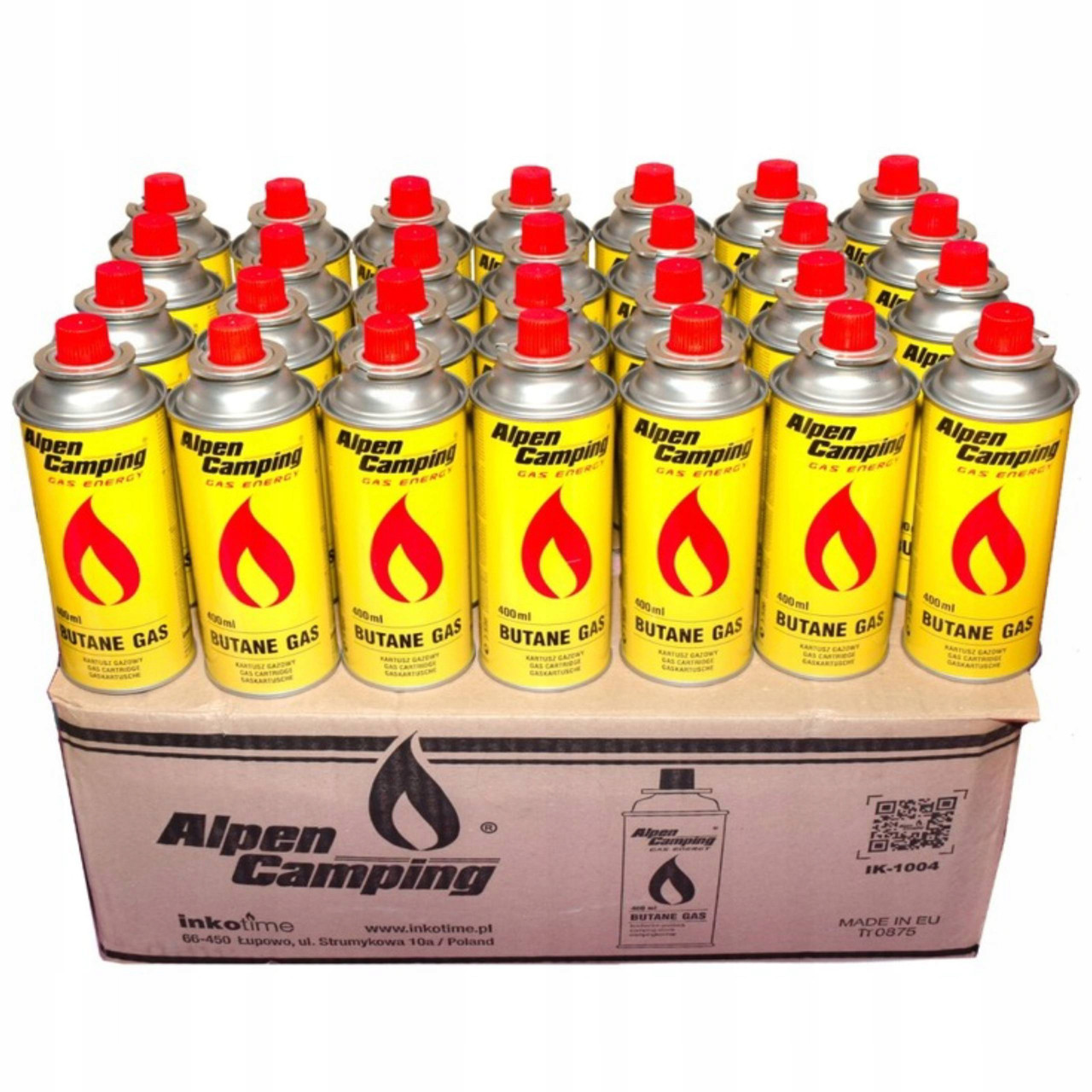 Газовий картридж Alpen Camping 014919 газові патрони картриджі коробка газу 28 шт.