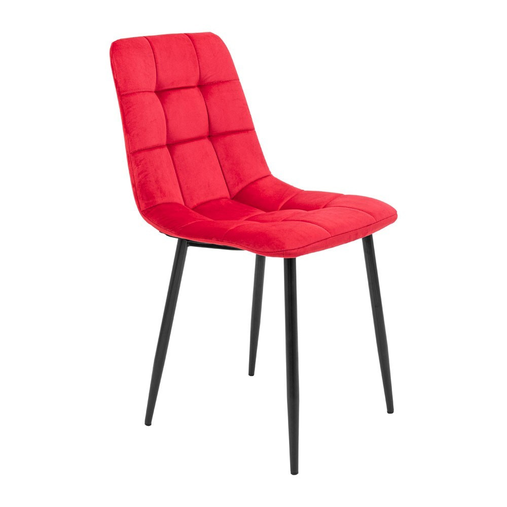 Стілець крісло м'який AlbaDesign U Florida Red чорні ніжки Червоний, фото 1