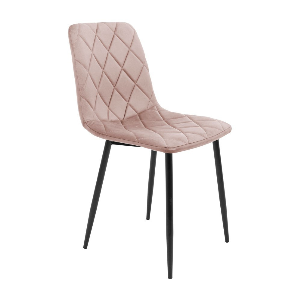 Стілець крісло м'який GarretDesign U Malcolm 22 чорні ніжки Рожевий, фото 1