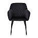 Стілець крісло м'який LibertyDesign U Jasmine 100 чорні ніжки Темно-сірий, фото 2