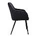 Стілець крісло м'який LibertyDesign U Jasmine 100 чорні ніжки Темно-сірий, фото 3