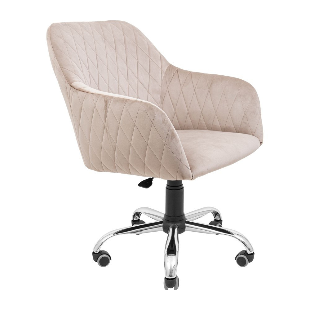 Стілець крісло м'який LibertyDesign U Riviera 21 Piastra Roll Хром Кремовий, фото 1