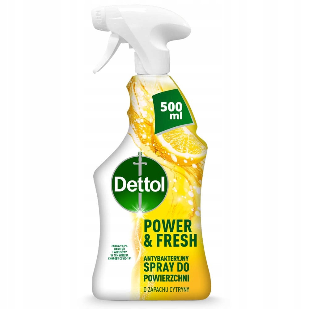 Dettol багатофункціональний засіб для чищення 0,5л спрей 500мл для прибирання та дезінфекції з ароматом лимона та лайма