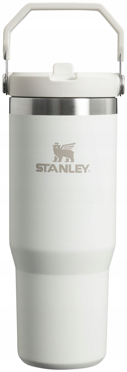 Термокружка Stanley The Iceflow Flip Straw Tumbler 890 мл (біла) Frost 0.89л / 30oz фляга пляшка
