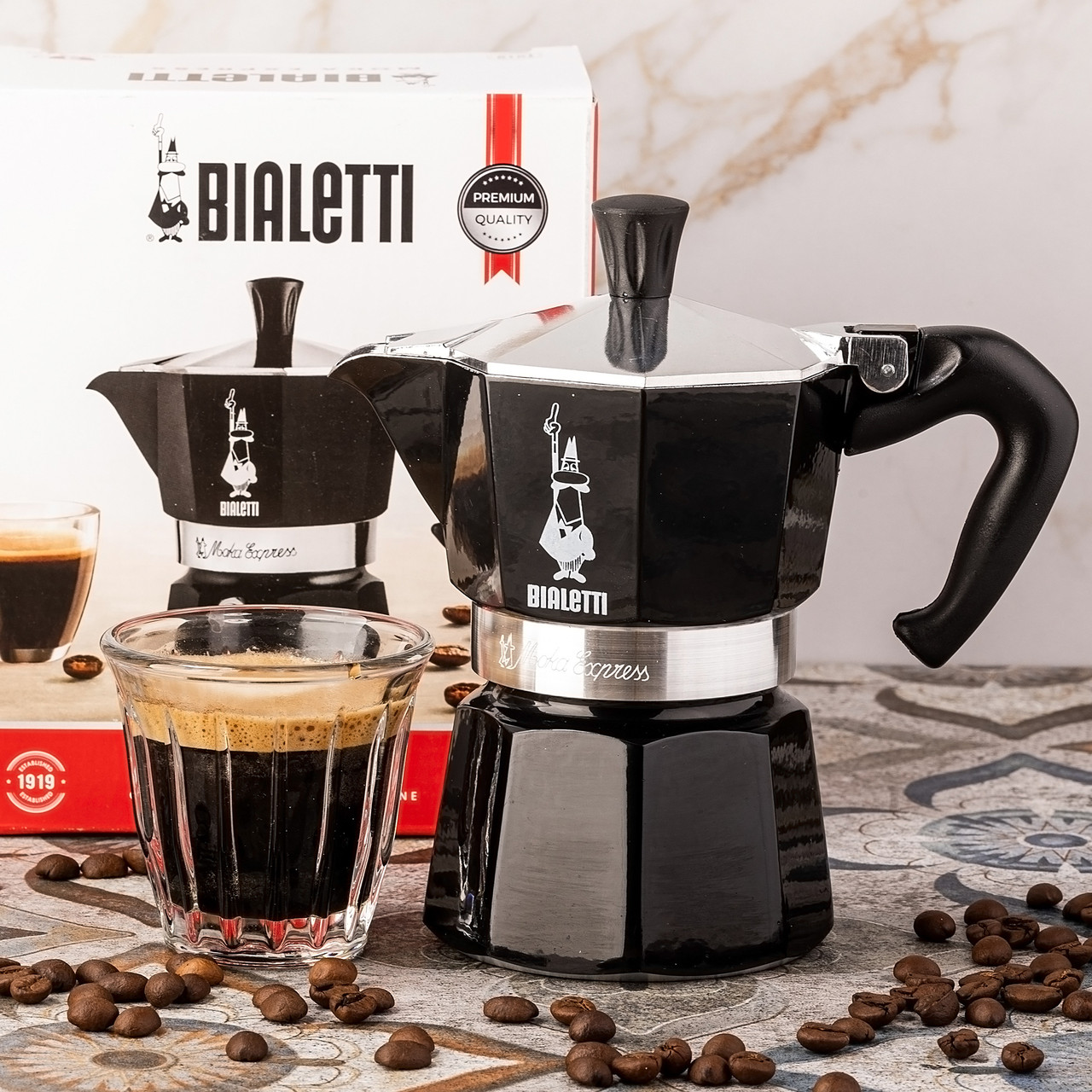 Кофеварка Гейзерная Moka Express Italia (1 чашки, 60 мл)
