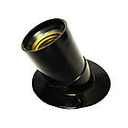 Патрон Е27 карболітовий трьохконтактний для встановлення світильників чорний