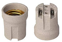 Патрон Е27 керамічний для ламп освітлення надійне кріплення для світильників і люстр