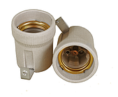 Патрон керамічний Е27 з планкою для світильників та ламп освітлення для монтажу в інтер'єрі