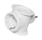 Трійник електричний із заземленням 16А 250В для під'єднання пристроїв у будинку та офісі