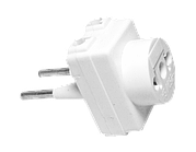 Трійник електричний малий для підключення пристроїв білий 6А 250В з полістиролу