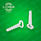 Кріплення дюбель ялинка для плоского кабелю П2 5х10мм 100шт упаковка для монтажу електричних проводів