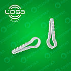 Крепеж дюбель ёлочка для круглого кабеля 12мм удобный фиксатор для монтажа проводов 100шт упаковка