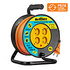 Подовжувач на котушці 50м з термозахистом для дому та дачі із захистом від перегріву і перевантаження