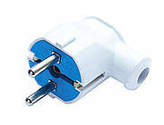 Вилка кутова електрична із заземленням 16А 250В для підключення побутової техніки