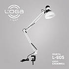 Настільна лампа на струбцині висока з вимикачем для робочого столу регульоване локальне підсвічування E27