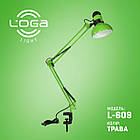 Настільна лампа на струбцині висока з вимикачем для робочого столу стильний світильник E27