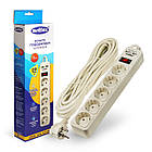 Мережевий фільтр подовжувач з USB 5м 10А для захисту техніки від перенапруг і перешкод