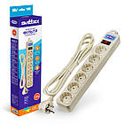 Мережевий фільтр подовжувач SVITTEX 1,8м 6 розеток із заземленням для захисту техніки від перевантажень