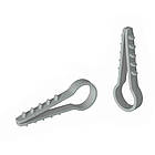 Крепеж дюбель елочка для круглого кабеля 10мм серый для фіксації проводів і гофротруб 100шт