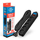 Мережевий фільтр подовжувач 3 метри із заземленням і вимикачем для захисту побутової техніки та електроніки