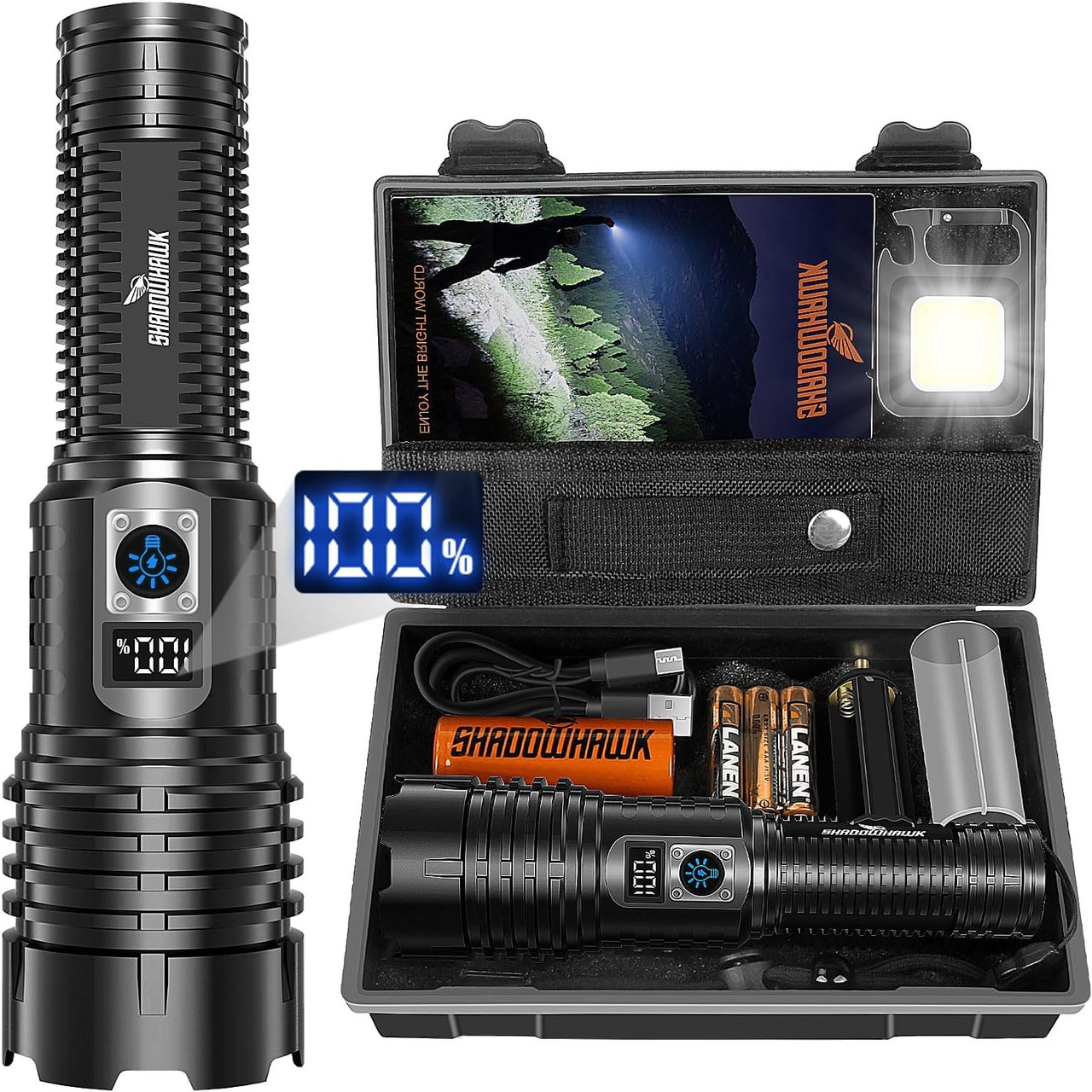 Класичний ліхтар Shadowhawk 20000 Lm Led міцний Lm Powerbank