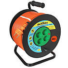 Подовжувач на котушці SVITTEX 80м з термозахистом для садових і будівельних робіт 4100Вт 16A