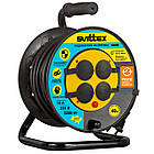 Подовжувач на котушці SVITTEX 40м з термозахистом для будинку дачі підключення інструментів і техніки