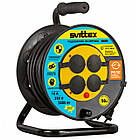 Подовжувач на котушці 50м із захистом IP44 для дачі будинку підключення електроінструментів