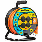 Подовжувач на котушці 40м з термозахистом IP44 для будинку дачі підключення інструментів і техніки