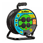 Подовжувач на котушці SVITTEX 25м з термозахистом для дому саду підключення електроінструментів