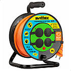 Подовжувач на котушці SVITTEX 30м з термозахистом і IP44 для дачі будинку підключення інструментів