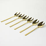 Комплект столових приборів Silesia емалія Jagna 24 елементи золотистий блиск 24 елементи для 6 осіб, фото 3