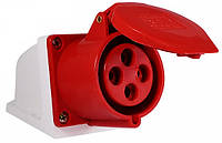 Розетка силова стаціонарна 32А з заземленням для підключення обладнання 220В IP44