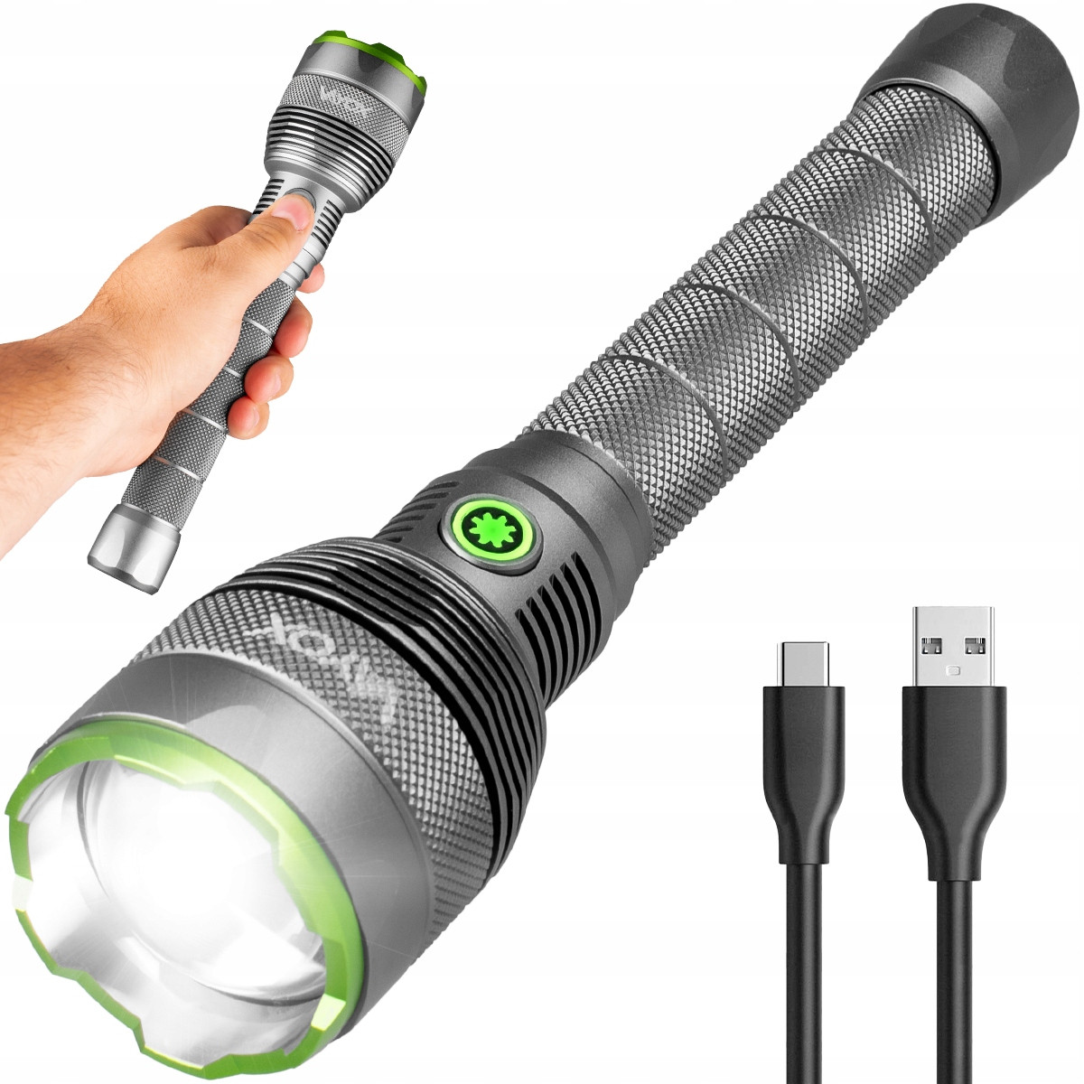 Класичний ліхтар Vayox 10000 Lm Led зум акумуляторна лампа Usb-c Ipx7 10000lm Pro
