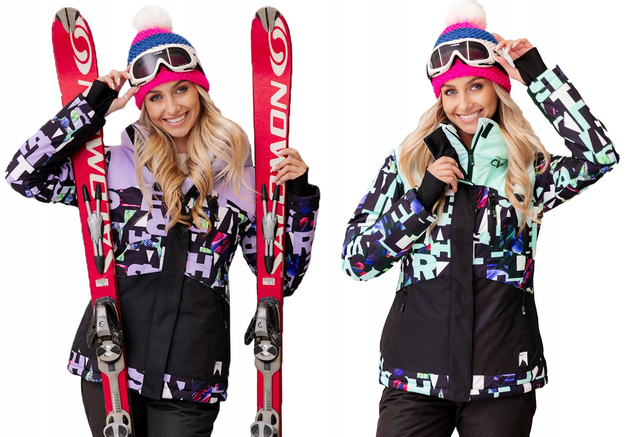 Soprato жіноча протидощова куртка з капюшоном для зими лижі схил тепла розмір Xl веселі літери зимова лижна, фото 1