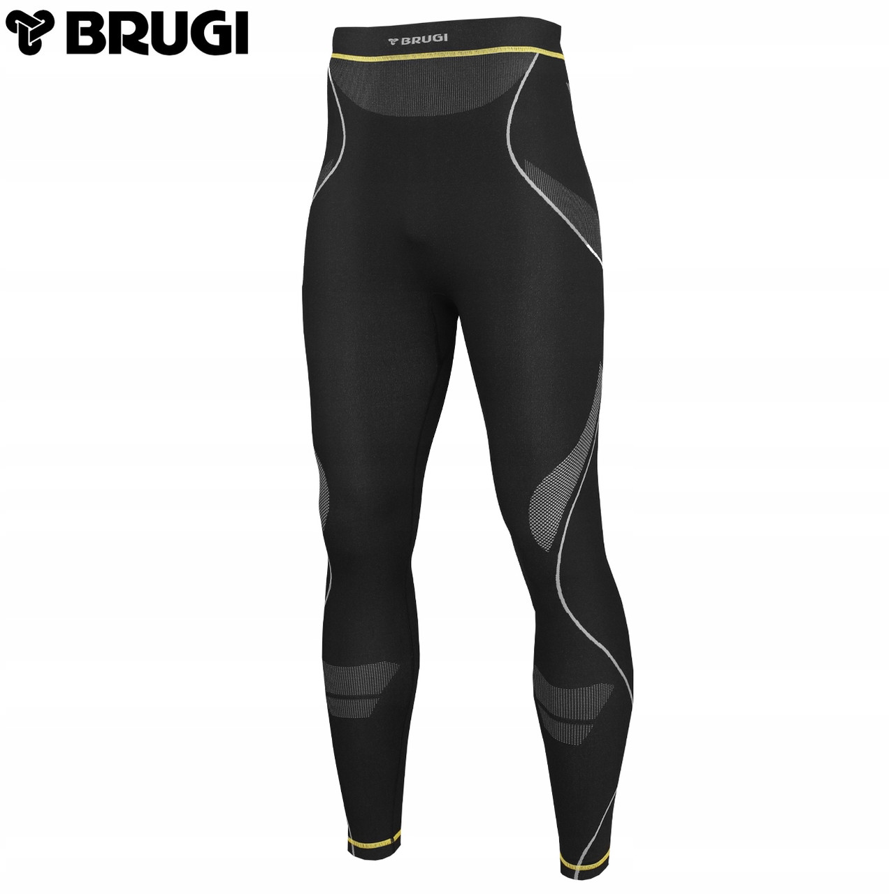 Термобілизна "brugi" чорного кольору розміру L/xl чоловічі термоактивні штани-легінси